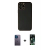 MARSİLYAN™- iPhone 13 Pro Max Kılıf Yadigar Klasik - Şeffaf 360 Full Body Arka Koruyucu + Neon Fosforlu Kamera Lens - MI