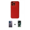MARSİLYAN™- iPhone 13 Pro Max Kılıf Yadigar Klasik - Şeffaf 360 Full Body Arka Koruyucu + Neon Fosforlu Kamera Lens - MI