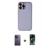 MARSİLYAN™- iPhone 13 Pro Max Kılıf Yadigar Klasik - Şeffaf 360 Full Body Arka Koruyucu + Neon Fosforlu Kamera Lens - MI