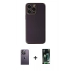 MARSİLYAN™- iPhone 13 Pro Max Kılıf Yadigar Klasik - Şeffaf 360 Full Body Arka Koruyucu + Neon Fosforlu Kamera Lens - BZ