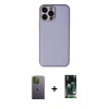 MARSİLYAN™- iPhone 13 Pro Max Kılıf Yadigar Klasik - Şeffaf 360 Full Body Arka Koruyucu + Neon Fosforlu Kamera Lens - YL