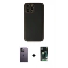 MARSİLYAN™- iPhone 13 Pro Max Kılıf Yadigar Klasik - Şeffaf 360 Full Body Arka Koruyucu + Neon Fosforlu Kamera Lens - BZ
