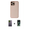 MARSİLYAN™- iPhone 13 Pro Max Kılıf Yadigar Klasik - Şeffaf 360 Full Body Arka Koruyucu + Neon Fosforlu Kamera Lens - YL