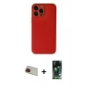 MARSİLYAN™- iPhone 13 Pro Max Kılıf Yadigar Klasik - Şeffaf 360 Full Body Arka Koruyucu + Rainbow Kamera Lens Koruma Cam - KI
