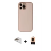MARSİLYAN™- iPhone 13 Pro Max Kılıf Yadigar Klasik - Şeffaf Maxco Cam Ekran Koruyucu + Pers Alüminyum Kamera Lens - GD