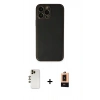 MARSİLYAN™- iPhone 13 Pro Max Kılıf Yadigar Klasik - Şeffaf Maxco Cam Ekran Koruyucu + Shine Kamera Lens - GD