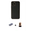 MARSİLYAN™- iPhone 13 Pro Max Kılıf Yadigar Klasik - Şeffaf Maxco Cam Ekran Koruyucu + Renkli Kamera Lens Koruma Cam - MI