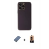 MARSİLYAN™- iPhone 13 Pro Max Kılıf Yadigar Klasik - Şeffaf Maxco Cam Ekran Koruyucu + Metal Kamera Lens Koruma Cam - AKYL