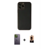 MARSİLYAN™- iPhone 13 Pro Max Kılıf Yadigar Klasik - Şeffaf Maxco Cam Ekran Koruyucu + Neon Fosforlu Kamera Lens - YL