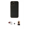 MARSİLYAN™- iPhone 13 Pro Max Kılıf Yadigar Klasik - Şeffaf Maxco Cam Ekran Koruyucu + Pers Alüminyum Kamera Lens - KI