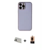 MARSİLYAN™- iPhone 13 Pro Max Kılıf Yadigar Klasik - Şeffaf Maxco Cam Ekran Koruyucu + Rainbow Kamera Lens Koruma Cam - BZ