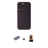 MARSİLYAN™- iPhone 13 Pro Max Kılıf Yadigar Klasik - Şeffaf Maxco Cam Ekran Koruyucu + Renkli Kamera Lens Koruma Cam - TU