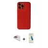 MARSİLYAN™- iPhone 13 Pro Max Kılıf Yadigar Klasik - Şeffaf Pasifik Cam Ekran Koruyucu + Pers Alüminyum Kamera Lens - GD
