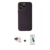 MARSİLYAN™- iPhone 13 Pro Max Kılıf Yadigar Klasik - Şeffaf Pasifik Cam Ekran Koruyucu + Pers Alüminyum Kamera Lens - KI