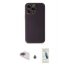 MARSİLYAN™- iPhone 13 Pro Max Kılıf Yadigar Klasik - Şeffaf Pasifik Cam Ekran Koruyucu + Pers Alüminyum Kamera Lens - GI