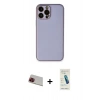 MARSİLYAN™- iPhone 13 Pro Max Kılıf Yadigar Klasik - Şeffaf Pasifik Cam Ekran Koruyucu + Rainbow Kamera Lens Koruma Cam - KI