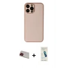 MARSİLYAN™- iPhone 13 Pro Max Kılıf Yadigar Klasik - Şeffaf Pasifik Cam Ekran Koruyucu + Rainbow Kamera Lens Koruma Cam - KI