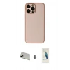 MARSİLYAN™- iPhone 13 Pro Max Kılıf Yadigar Klasik - Şeffaf Pasifik Cam Ekran Koruyucu + Rainbow Kamera Lens Koruma Cam - BZ