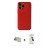MARSİLYAN™- iPhone 13 Pro Max Kılıf Yadigar Klasik - Şeffaf Pasifik Cam Ekran Koruyucu + Rainbow Kamera Lens Koruma Cam - REGD