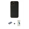 MARSİLYAN™- iPhone 13 Pro Max Kılıf Yadigar Klasik - Şeffaf Pasifik Cam Ekran Koruyucu + Sarı Renkli Kamera Lens Koruma Cam