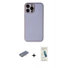 MARSİLYAN™- iPhone 13 Pro Max Kılıf Yadigar Klasik - Şeffaf Pasifik Cam Ekran Koruyucu + Sarı Renkli Kamera Lens Koruma Cam