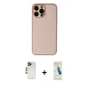 MARSİLYAN™- iPhone 13 Pro Max Kılıf Yadigar Klasik - Şeffaf Pasifik Cam Ekran Koruyucu + Shine Kamera Lens - GD