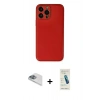 MARSİLYAN™- iPhone 13 Pro Max Kılıf Yadigar Klasik - Şeffaf Pasifik Cam Ekran Koruyucu + Sierra Blue Pers Alüminyum Kamera Lens