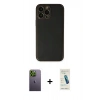 MARSİLYAN™- iPhone 13 Pro Max Kılıf Yadigar Klasik - Şeffaf Pasifik Cam Ekran Koruyucu + Yeşil Neon Fosforlu Kamera Lens
