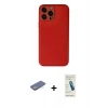 MARSİLYAN™- iPhone 13 Pro Max Kılıf Yadigar Klasik - Şeffaf Pasifik Cam Ekran Koruyucu + Renkli Kamera Lens Koruma Cam - YL