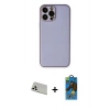 MARSİLYAN™- iPhone 13 Pro Max Kılıf Yadigar Klasik - Siyah 18D Cam Ekran Koruyucu + Rainbow Kamera Lens Koruma Cam - BZ