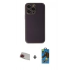 MARSİLYAN™- iPhone 13 Pro Max Kılıf Yadigar Klasik - Siyah 18D Cam Ekran Koruyucu + Rainbow Kamera Lens Koruma Cam - KI