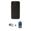 MARSİLYAN™- iPhone 13 Pro Max Kılıf Yadigar Klasik - Siyah 18D Cam Ekran Koruyucu + Rainbow Kamera Lens Koruma Cam - KI
