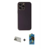 MARSİLYAN™- iPhone 13 Pro Max Kılıf Yadigar Klasik - Siyah 18D Cam Ekran Koruyucu + Rainbow Kamera Lens Koruma Cam - REGD