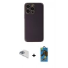MARSİLYAN™- iPhone 13 Pro Max Kılıf Yadigar Klasik - Siyah 18D Cam Ekran Koruyucu + Pers Alüminyum Kamera Lens - SABE