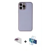 MARSİLYAN™- iPhone 13 Pro Max Kılıf Yadigar Klasik - Siyah 3D Antistatik Cam Ekran Koruyucu + Pers Alüminyum Kamera Lens - GI