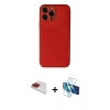 MARSİLYAN™- iPhone 13 Pro Max Kılıf Yadigar Klasik - Siyah 3D Antistatik Cam Ekran Koruyucu + Pers Alüminyum Kamera Lens - KI