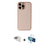 MARSİLYAN™- iPhone 13 Pro Max Kılıf Yadigar Klasik - Siyah 3D Antistatik Cam Ekran Koruyucu + Pers Alüminyum Kamera Lens - GD