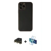 MARSİLYAN™- iPhone 13 Pro Max Kılıf Yadigar Klasik - Siyah 3D Antistatik Cam Ekran Koruyucu + Raze Metal Kamera Lens - GD