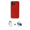 MARSİLYAN™- iPhone 13 Pro Max Kılıf Yadigar Klasik - Siyah 3D Antistatik Cam Ekran Koruyucu + Shine Kamera Lens - GD