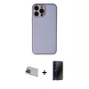 MARSİLYAN™- iPhone 13 Pro Max Kılıf Yadigar Klasik - Siyah 3D Antistatik Hayalet Cam Ekran Koruyucu + Rainbow Kamera Lens Koruma Cam - MI