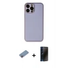 MARSİLYAN™- iPhone 13 Pro Max Kılıf Yadigar Klasik - Siyah 3D Antistatik Hayalet Cam Ekran Koruyucu + Shine Kamera Lens Koruma Cam - PE