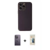MARSİLYAN™- iPhone 13 Pro Max Kılıf Yadigar Klasik - Siyah 6D Mat Seramik Hayalet Nano Ekran Koruyucu + Neon Fosforlu Kamera Lens - BZ