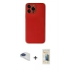 MARSİLYAN™- iPhone 13 Pro Max Kılıf Yadigar Klasik - Siyah 6D Mat Seramik Hayalet Nano Ekran Koruyucu + Pers Alüminyum Kamera Lens - LT