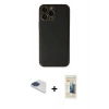 MARSİLYAN™- iPhone 13 Pro Max Kılıf Yadigar Klasik - Siyah 6D Mat Seramik Hayalet Nano Ekran Koruyucu + Pers Alüminyum Kamera Lens - LT