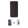 MARSİLYAN™- iPhone 13 Pro Max Kılıf Yadigar Klasik - Siyah 6D Mat Seramik Hayalet Nano Ekran Koruyucu + Neon Fosforlu Kamera Lens - MI