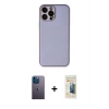 MARSİLYAN™- iPhone 13 Pro Max Kılıf Yadigar Klasik - Siyah 6D Mat Seramik Hayalet Nano Ekran Koruyucu + Neon Fosforlu Kamera Lens - MI