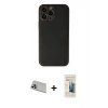 MARSİLYAN™- iPhone 13 Pro Max Kılıf Yadigar Klasik - Siyah 6D Mat Seramik Hayalet Nano Ekran Koruyucu + Mor Rainbow Kamera Lens Koruma Cam