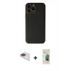 MARSİLYAN™- iPhone 13 Pro Max Kılıf Yadigar Klasik - Siyah 6D Mat Seramik Hayalet Nano Ekran Koruyucu + Pers Alüminyum Kamera Lens - GI