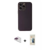 MARSİLYAN™- iPhone 13 Pro Max Kılıf Yadigar Klasik - Siyah 6D Mat Seramik Hayalet Nano Ekran Koruyucu + Pers Alüminyum Kamera Lens - GI