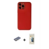 MARSİLYAN™- iPhone 13 Pro Max Kılıf Yadigar Klasik - Siyah 6D Mat Seramik Hayalet Nano Ekran Koruyucu + Sarı Renkli Kamera Lens Koruma Cam